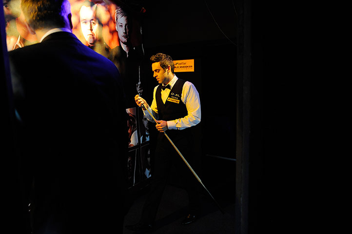 World Snooker: Ronnie O'Sullivan waits to enter the arena