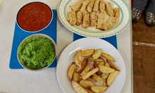 Recipe swap: minty mushy peas with fish fingers and chips, sent in by leftoverliz