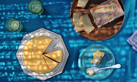 Coconut ricotta loaf cake and orange passion fruit ricoota cheesecake.