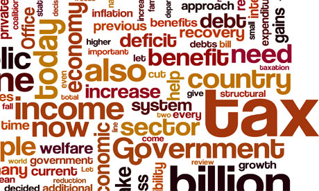 Budget speeches as a wordle