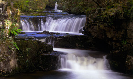 Waterfalls on the river Neath, Wales