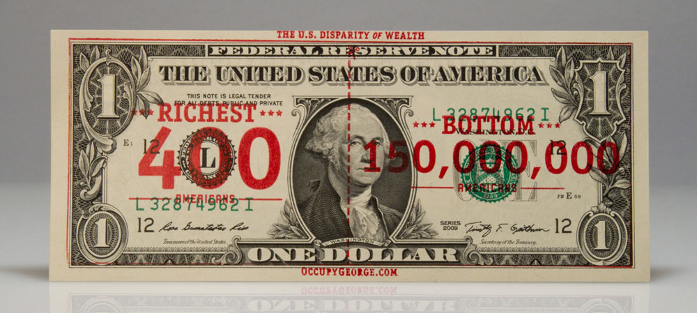 Occupy George dollar bill