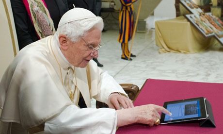 Pope Benedict XVI sends his first tweet