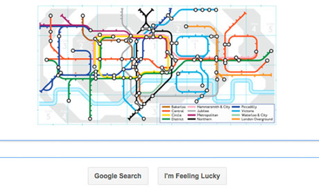 London underground Google doodle