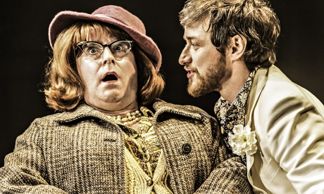 Forbes Masson and James McAvoy in The Ruling Class by Peter Barnes at Trafalgar Studios.