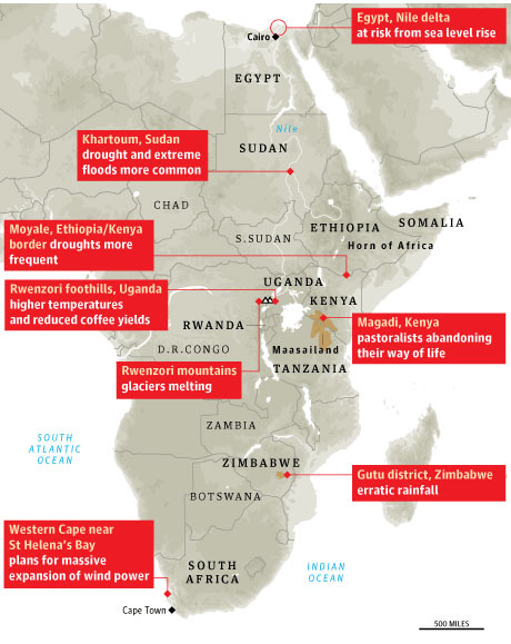 Africa climate map