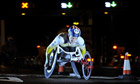 Josh Cassidy winner of th 002 Wheelchair racers set new record in the Tyne Tunnels annual spectacular