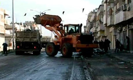 More Violence in Syria as Forces Scramble to Scrub Signs of Assault on Homs