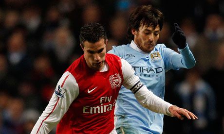 Robin Van Persie and David Silva