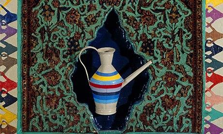 Detail from Parviz Tanavoli’s Innovation in Art from the Iran Modern exhibition