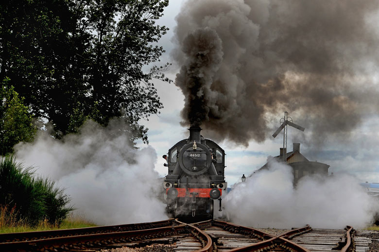 Henry Leese drives a 1952 British Rail locomotive at Strathspey Steam Railway. This year is the 150t