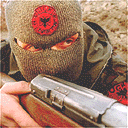 Macedonia: ethnic Albanian fighter with the 'National Liberation Army' in rebel controlled territory near Molina Mala