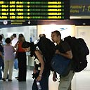 Delayed passengers at Seville airport