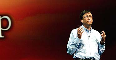 Bill Gates on stage at Comdex