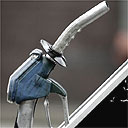 Nozzle on a petrol pump