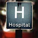 A hospital sign