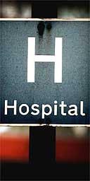 A hospital sign