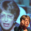 Patricia Hewitt addresses a Unison conference in Gateshead. Photograph: Owen Humphreys/PA