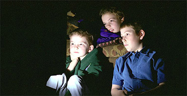 Children watching television