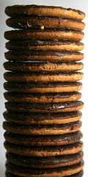 A stack of biscuits