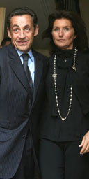 Nicolas Sarkozy with his wife, Cecilia. 