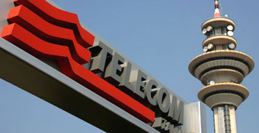 Telecom Italias signal relay tower at Rozzano, near Milan