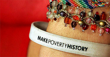 A 'Make Poverty History' wristband