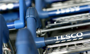 Tesco supermarket trolleys