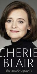 A draft of the cover for Cherie Blair: the autobiography