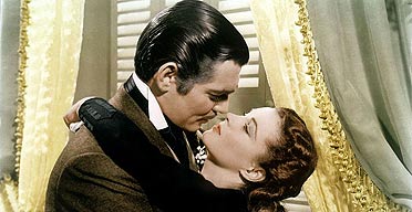 Clark Gable and Vivian Leigh in Gone with the Wind, 1939. 