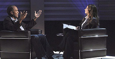OJ Simpson in a TV interview with Judith Regan about how the murders of Nicole Brown Simpson and Ron Goldman would have taken place had he actually committed the crimes, on the Fox channel.