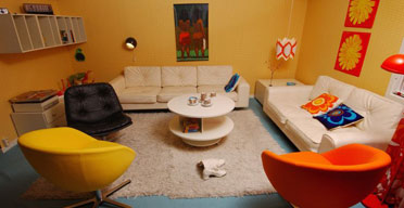 The 70s room at the Ikea museum in Almhult, Sweden, where staff learn about style. Photograph: Linda Nylind