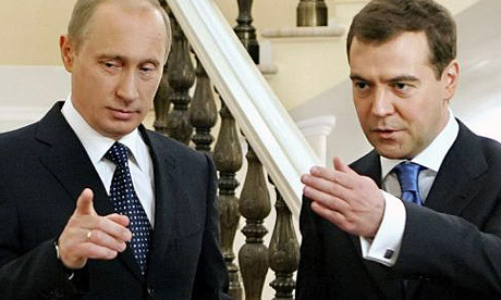 Vladimir Putin and Dmitry Medvedev