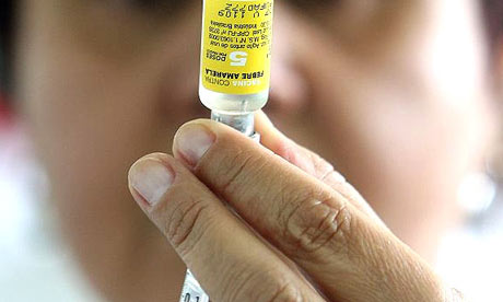 yellow fever vaccine Brasilia Brazil A Brazilian nurse prepares a vaccine of 