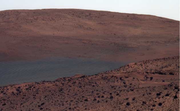 View of Martian surface from Nasa's rover Spirit