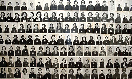 Images of genocide victims are displayed on the walls of the Tuol Sleng Musuem of Genocidal Crime, formerly the Khmer Rouge torture centre run by Kaing Guek Eav