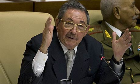 The new Cuban president Raul Castro at Cuba's National Assembly election session in Havana
