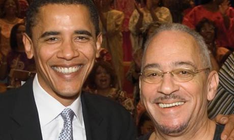 Barack Obama with his former pastor, the Reverend Jeremiah Wright of Trinity United Church of Christ in Chicago, March 10, 2005. Photograph: AP