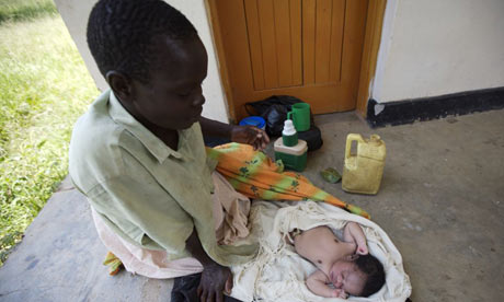 Katine Project. A mother with her newborn baby 