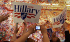 Hilary Clinton ticker tape