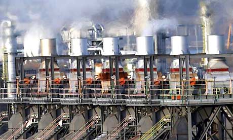 The Grangemouth oil refinery. Photograph: Andrew Milligan/PA