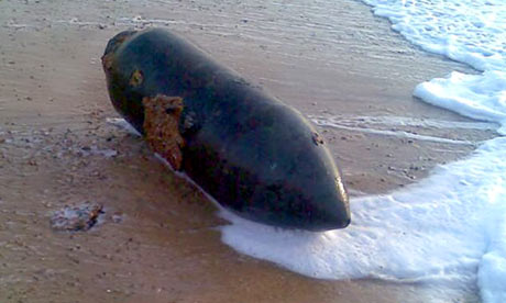  quivered in Felixstowe last night when a second world war bomb which had 