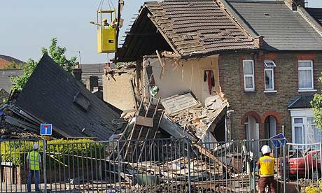 The scene of the explosion in South Harrow, London. The scene of the explosion in South Harrow, London.