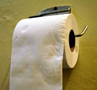 A toilet roll holder