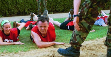 British Military Fitness in the park. Photograph: Sarah Lee