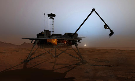 NASA's Phoenix Mars Lander as winter sets in