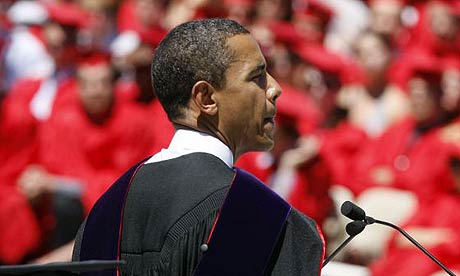 Barack Obama speaks at Wesleyan University in Middletown, Connecticut