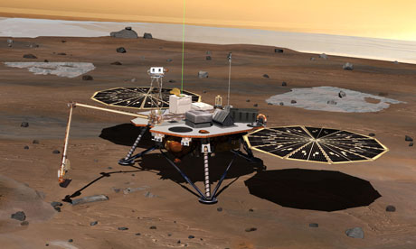 Phoenix Mars lander: robotic arm and lidar