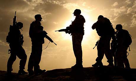 British soldiers on patrol in Helmand province, Afghanistan