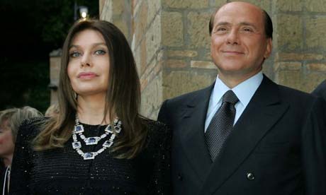 silvio berlusconi wife. Silvio Berlusconi and his wife